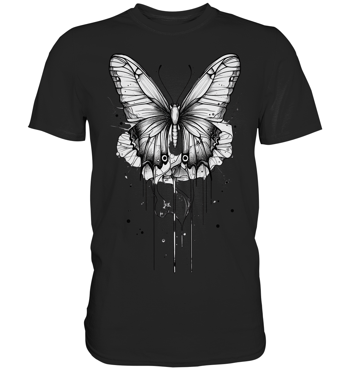 Schmetterlings Träume (nur Vorderseite Druck) - Premium Shirt