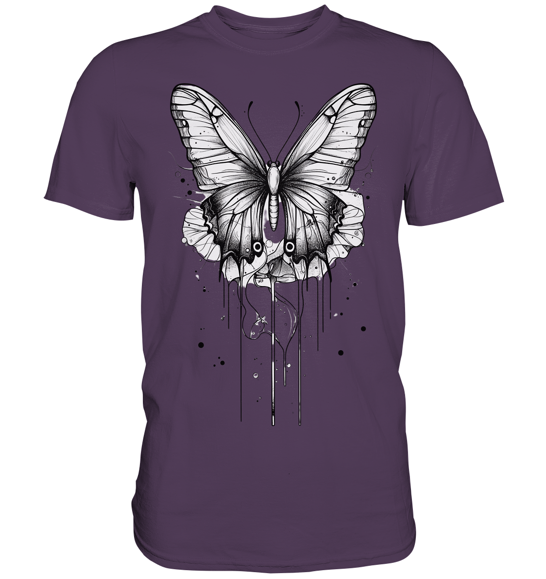 Schmetterlings Träume (nur Vorderseite Druck) - Premium Shirt