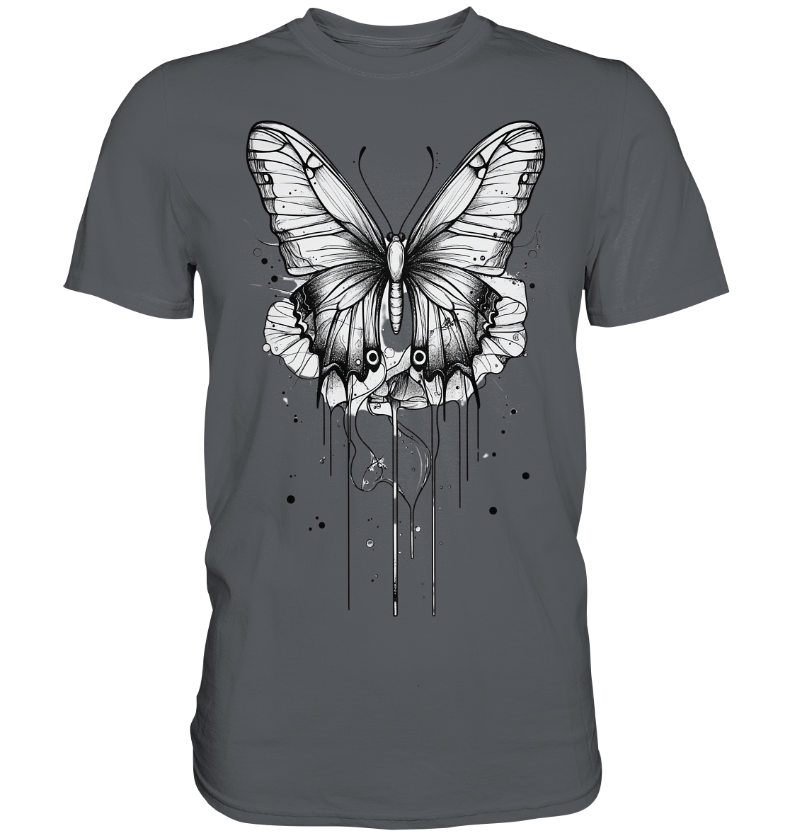 Schmetterlings Träume (nur Vorderseite Druck) - Premium Shirt