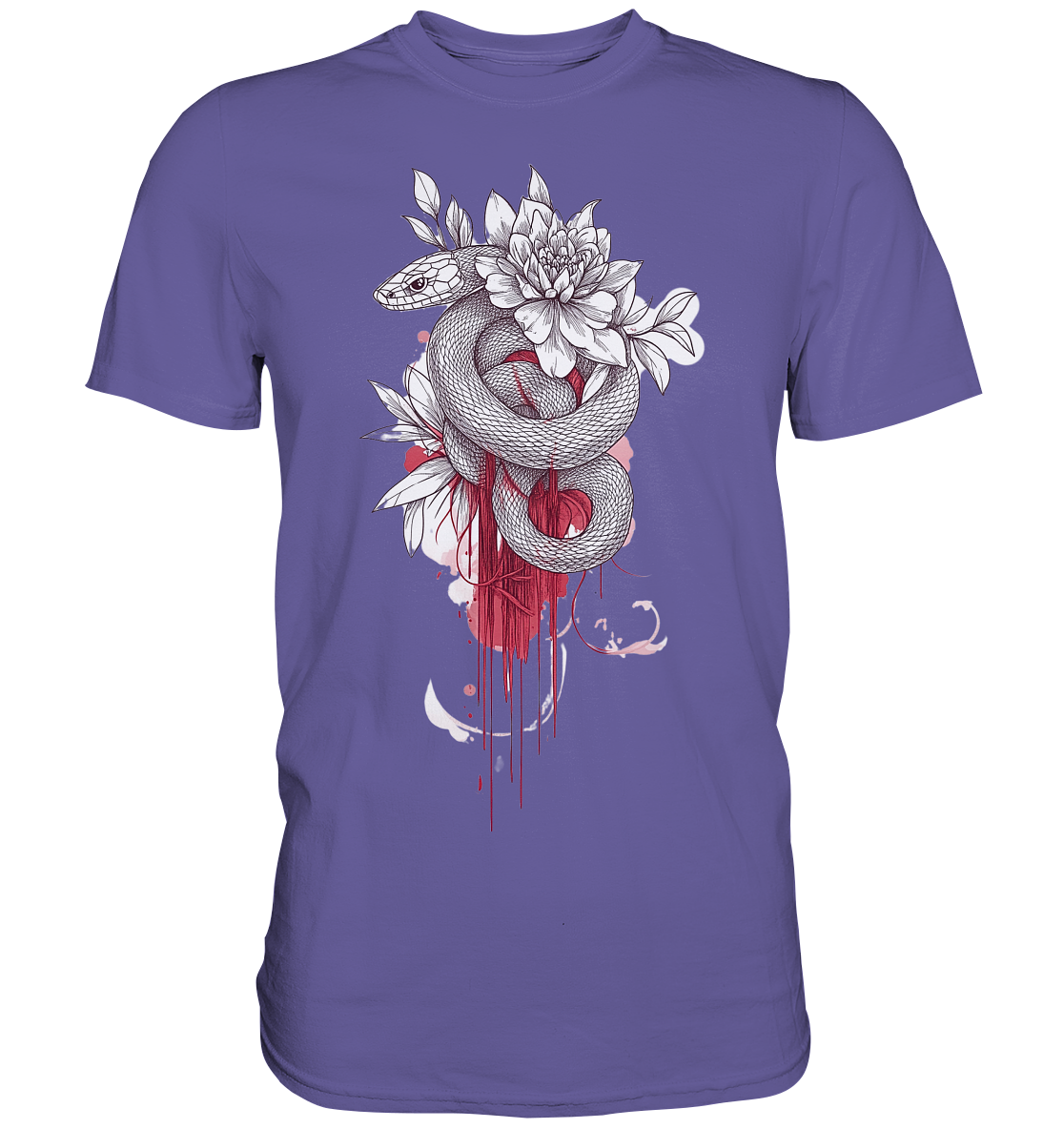 Schlange nur Vorderseiten Druck - Premium Shirt
