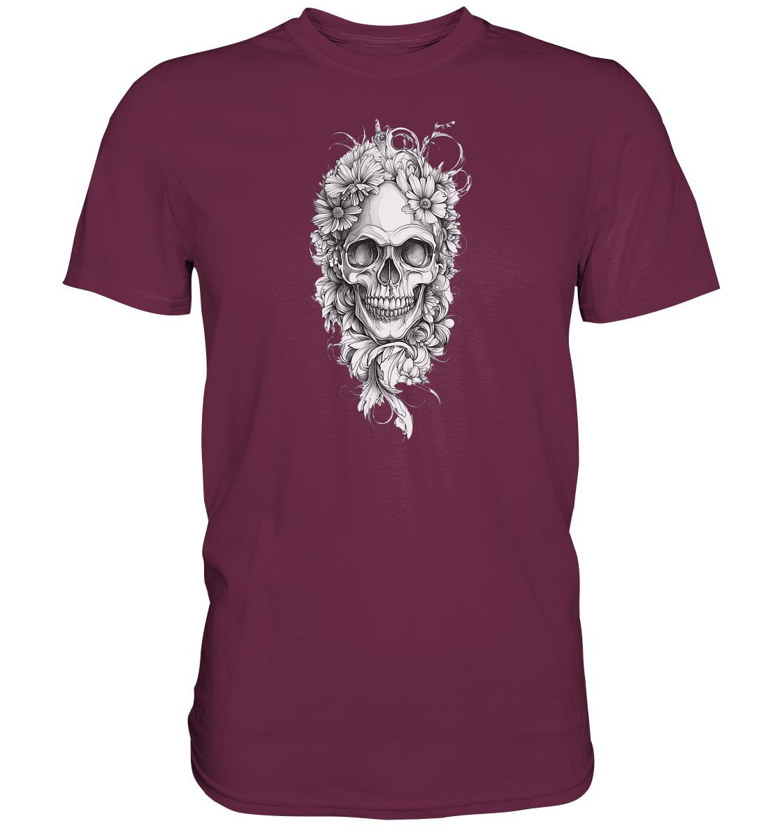 Totenkopfs Blüte - Premium Shirt