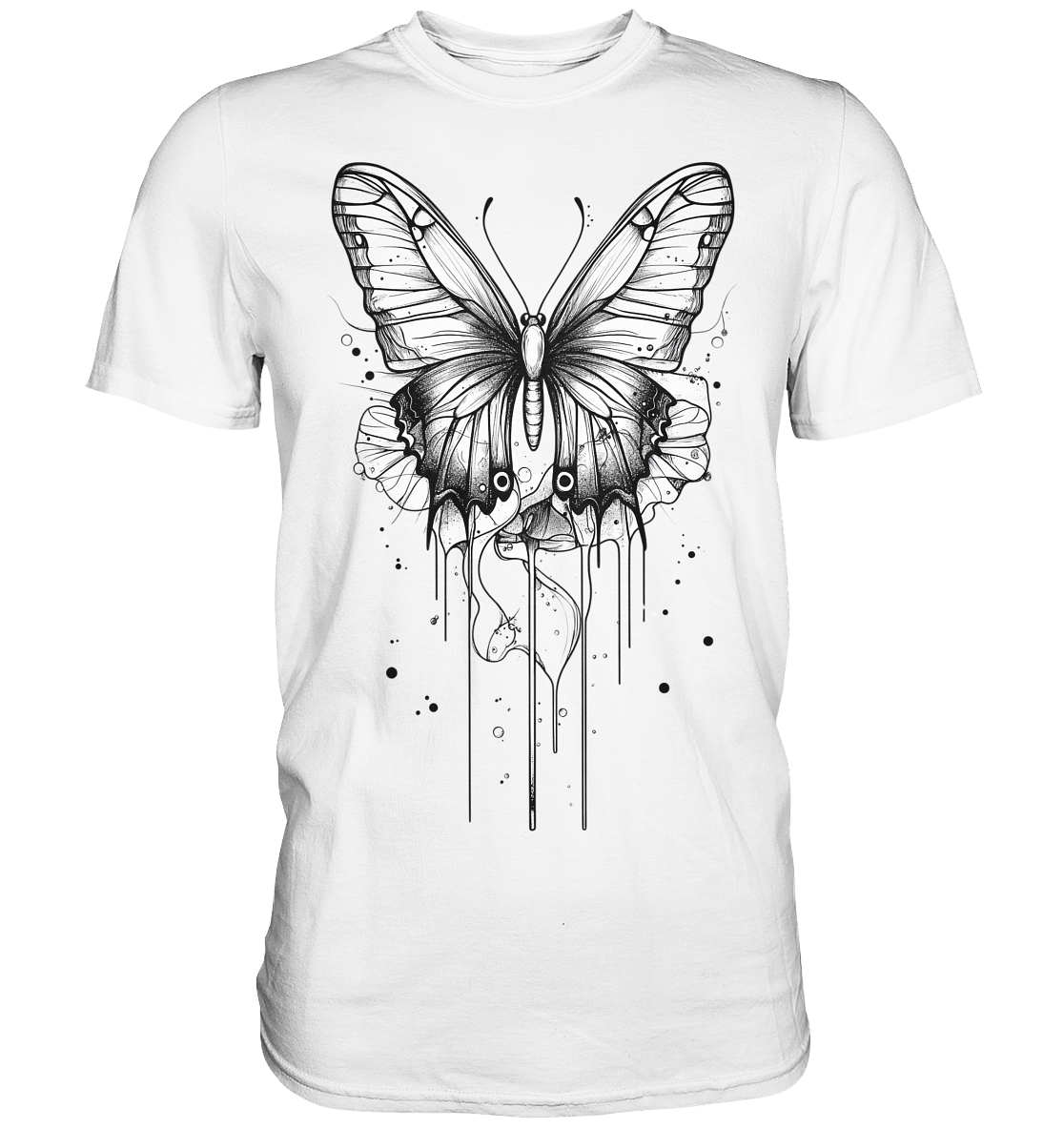 Schmetterlings Träume (nur Vorderseite Druck) - Premium Shirt
