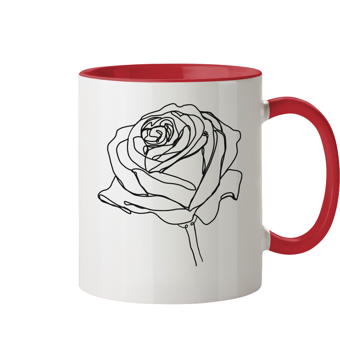 Zweifarbige Blumen Tasse - Tasse zweifarbig
