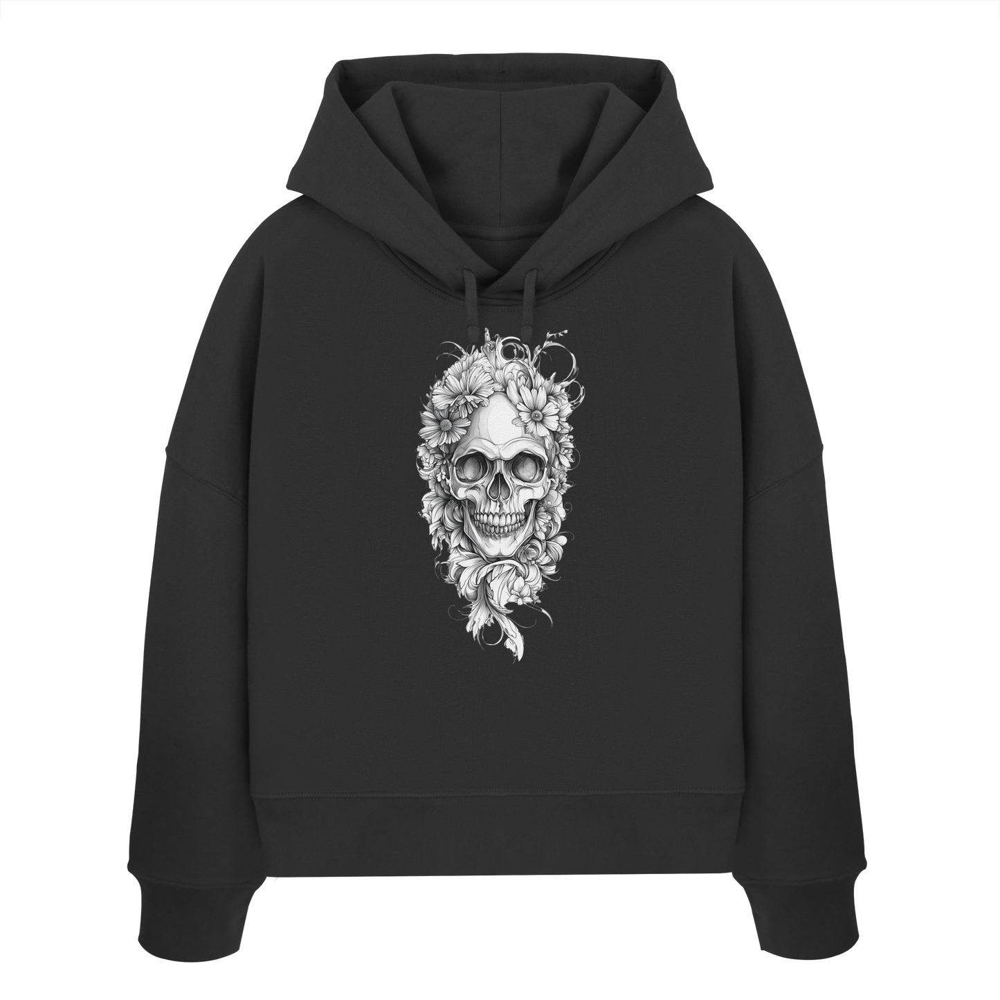 Totenkopfs Blüte - Womens Organic Boxcut Hoodie