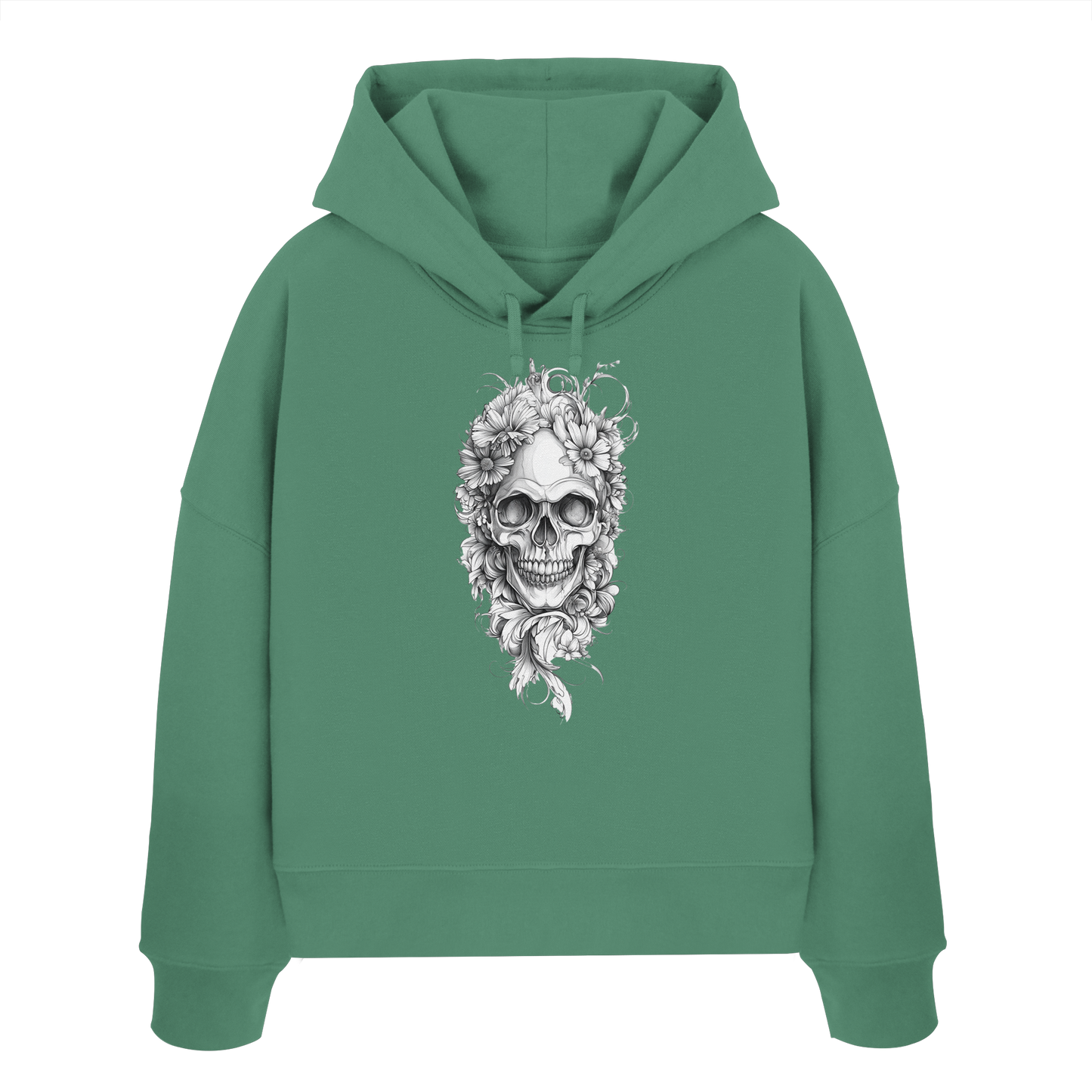 Totenkopfs Blüte - Womens Organic Boxcut Hoodie