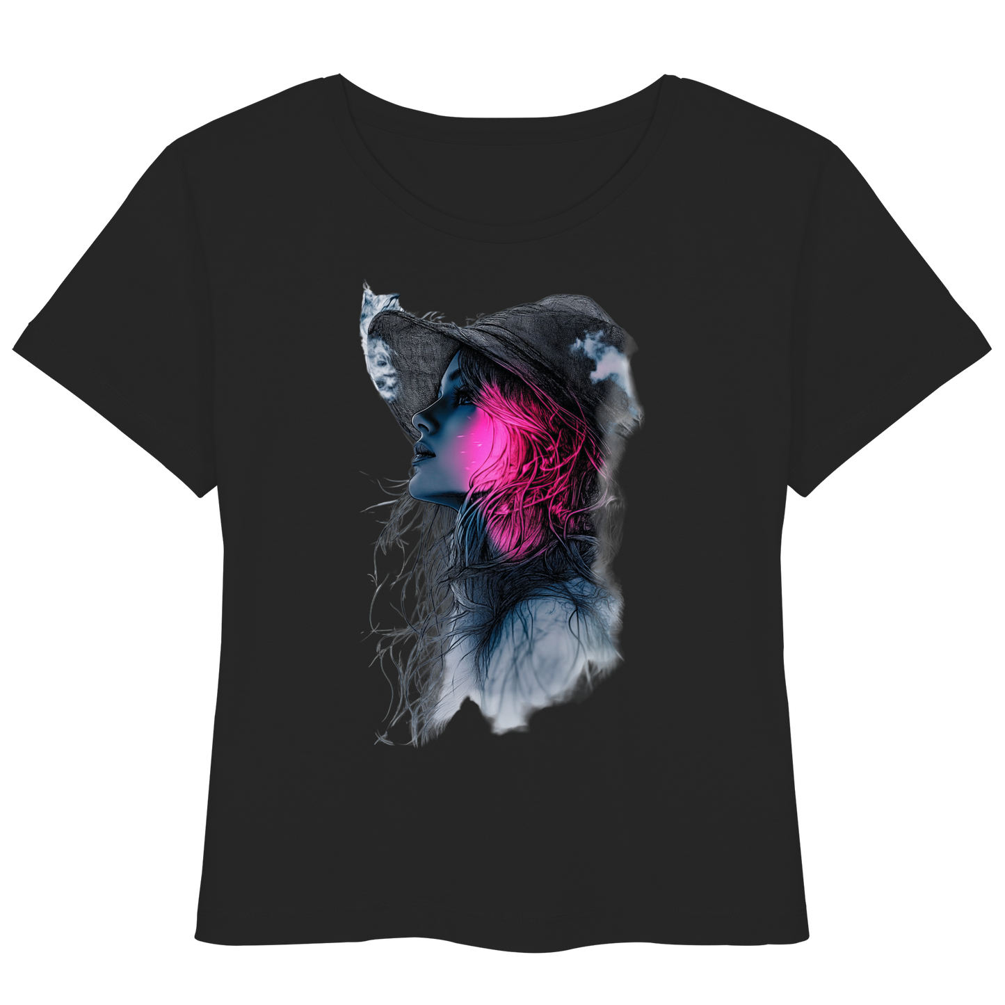 Frau nur Vorderseiten Druck - Womens Organic Lightweight T-Shirt