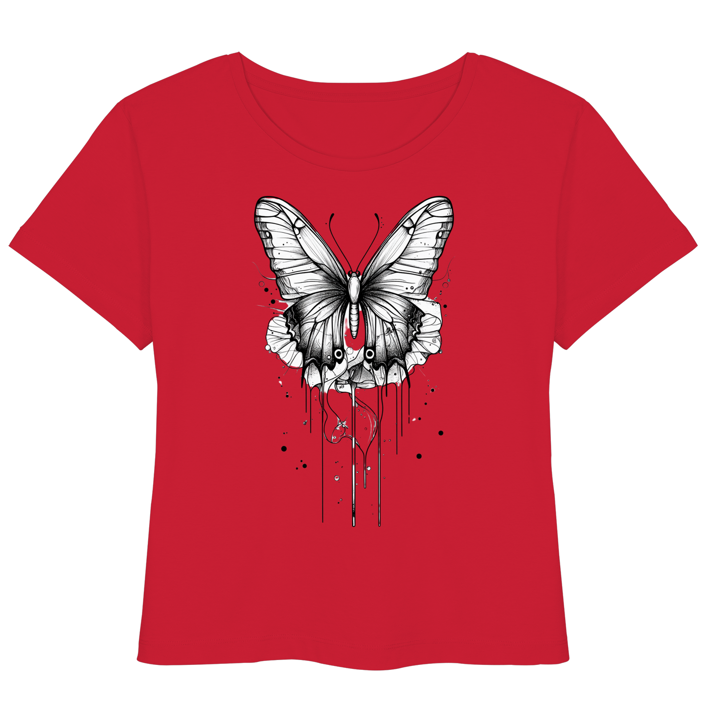 Schmetterlings Träume nur Voderseite - Womens Organic Lightweight T-Shirt