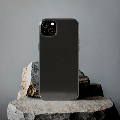 Elegant Rose Clear Silicone Phone Case - Stylish Protection for Floral Lovers