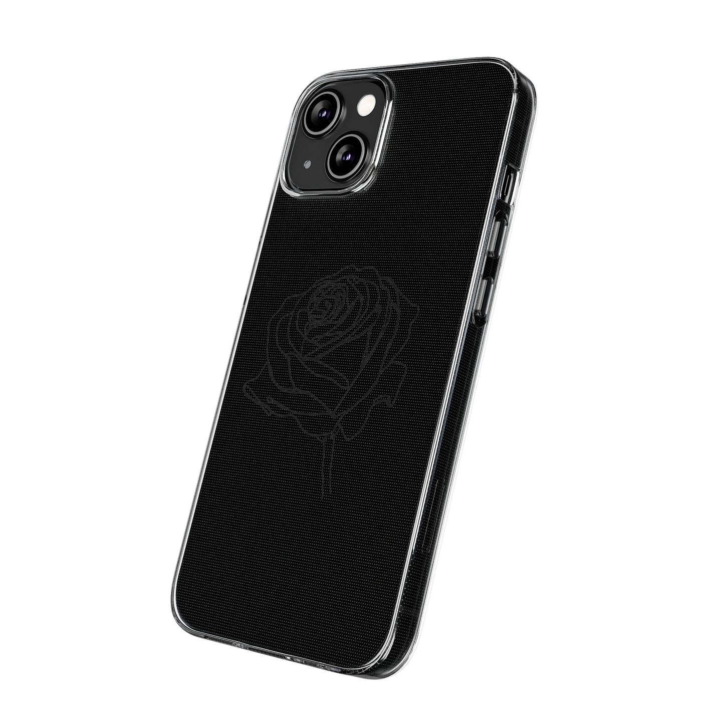 Elegant Rose Clear Silicone Phone Case - Stylish Protection for Floral Lovers