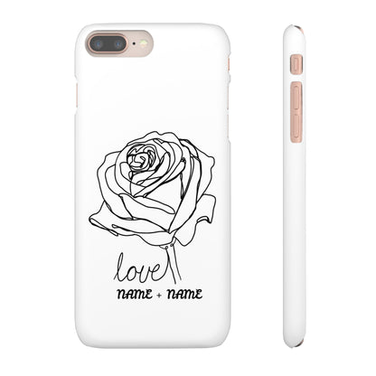 Personalisierbare Rosenliebe Handyhülle