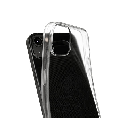 Elegant Rose Clear Silicone Phone Case - Stylish Protection for Floral Lovers