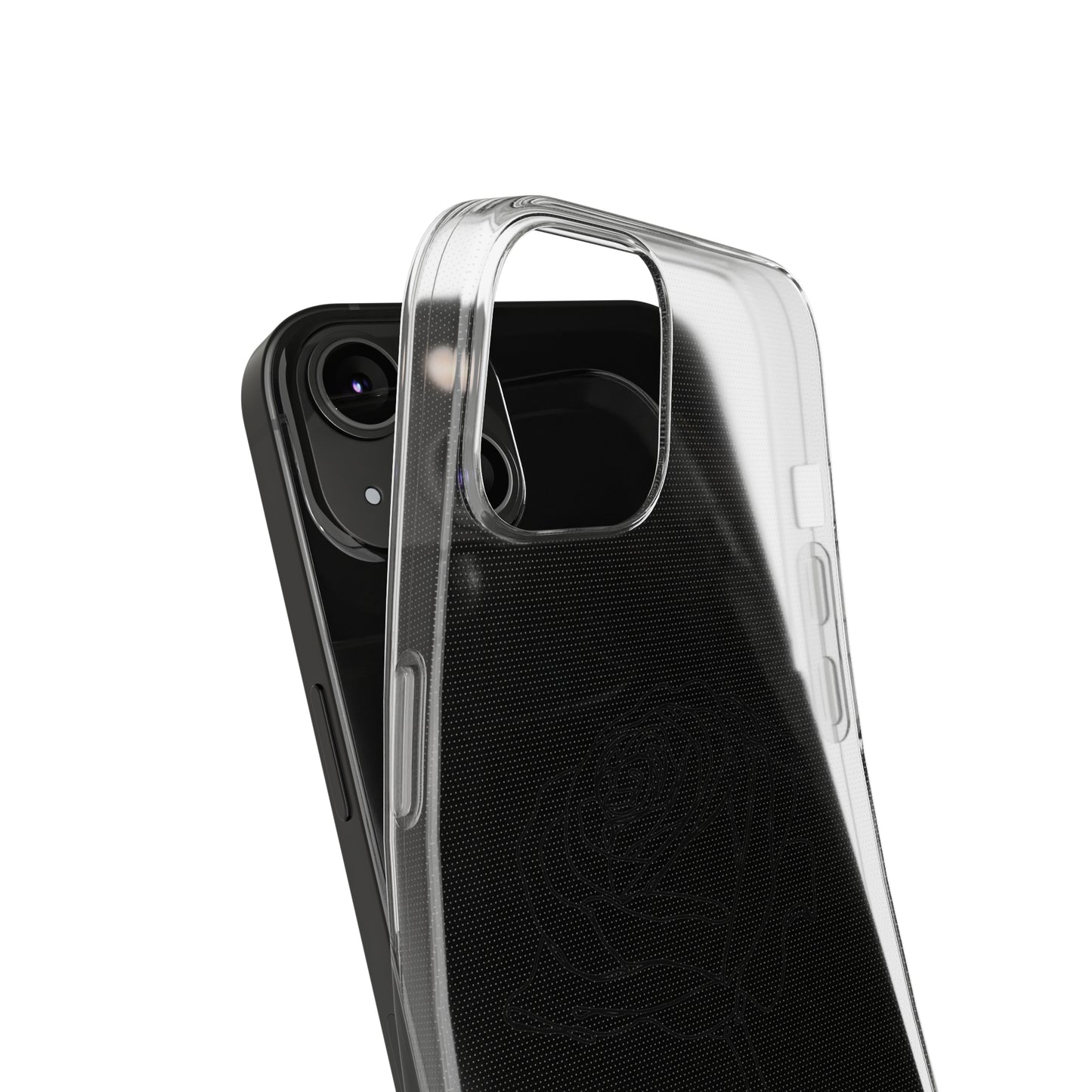 Elegant Rose Clear Silicone Phone Case - Stylish Protection for Floral Lovers