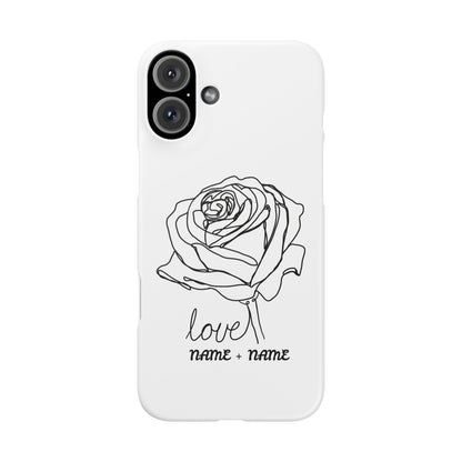 Personalisierbare Rosenliebe Handyhülle