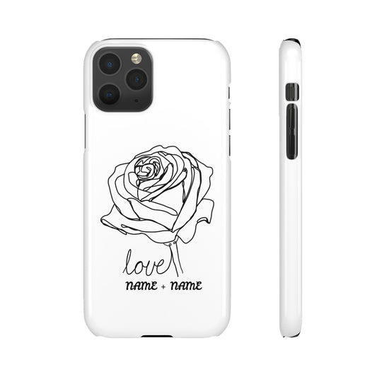 Personalisierbare Rosenliebe Handyhülle