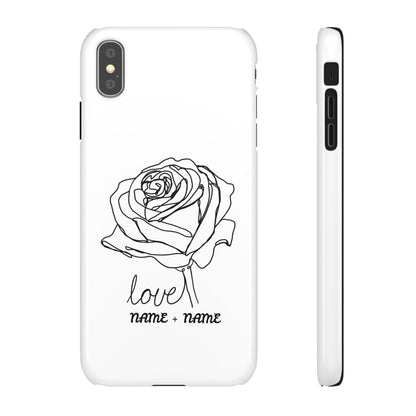 Personalisierbare Rosenliebe Handyhülle