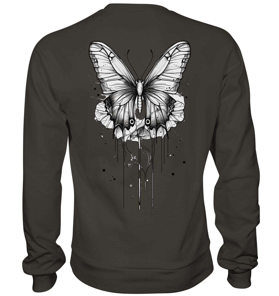 Schmetterlings träume (nur Rückseiten Druck) - Basic Sweatshirt