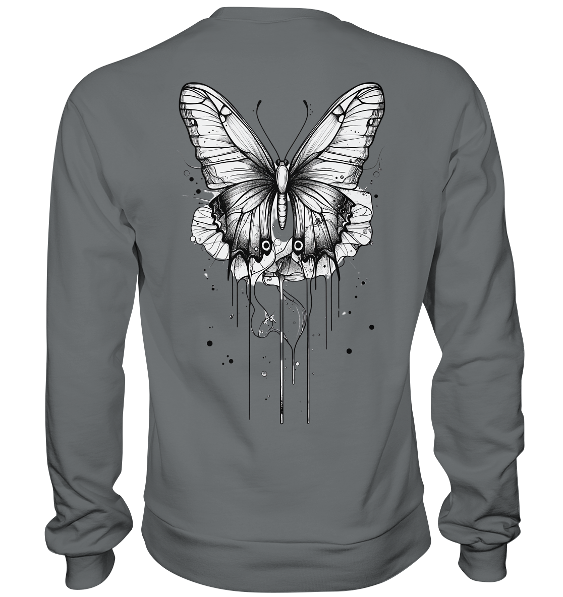Schmetterlings träume (nur Rückseiten Druck) - Basic Sweatshirt