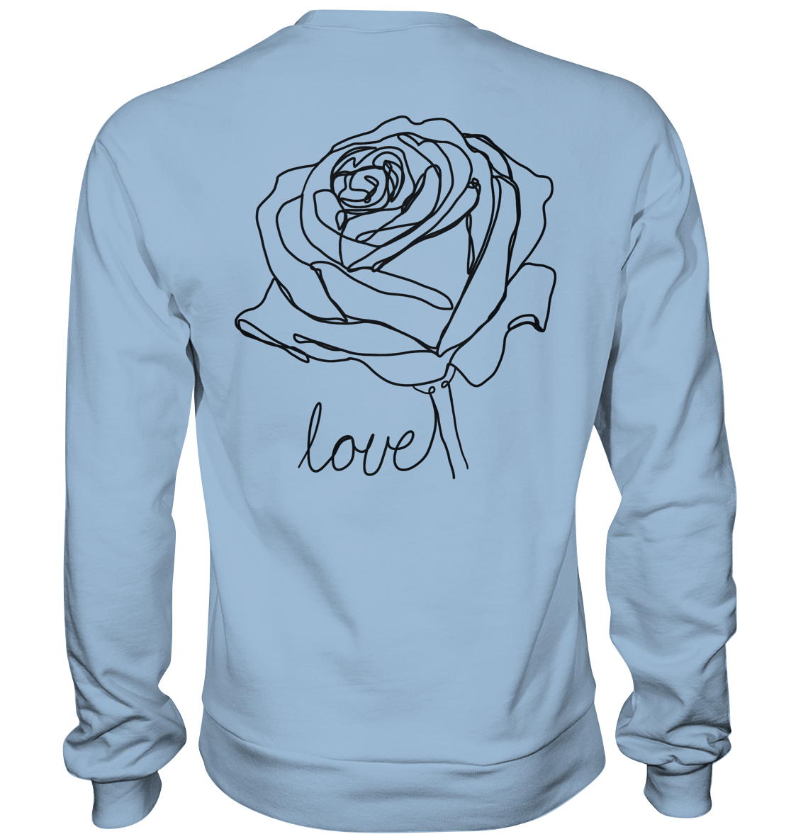 Rosen look, vor-Rückseite, verschiedene Farben - Basic Sweatshirt