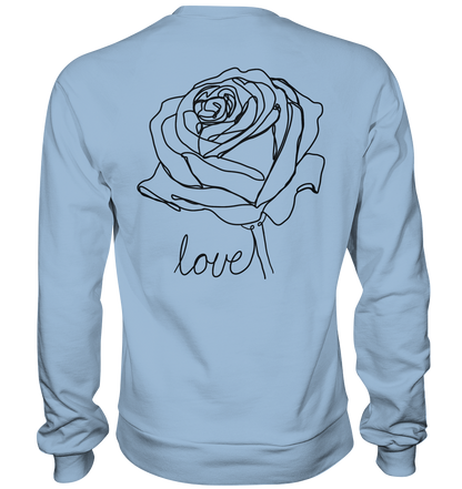 Rosen look, vor-Rückseite, verschiedene Farben - Basic Sweatshirt