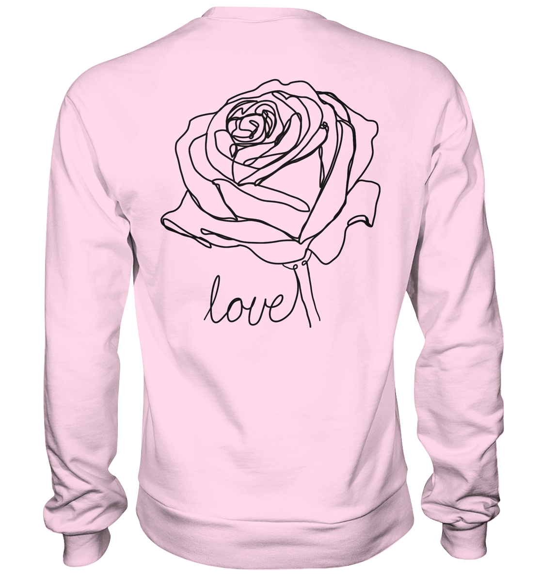 Rosen look, vor-Rückseite, verschiedene Farben - Basic Sweatshirt