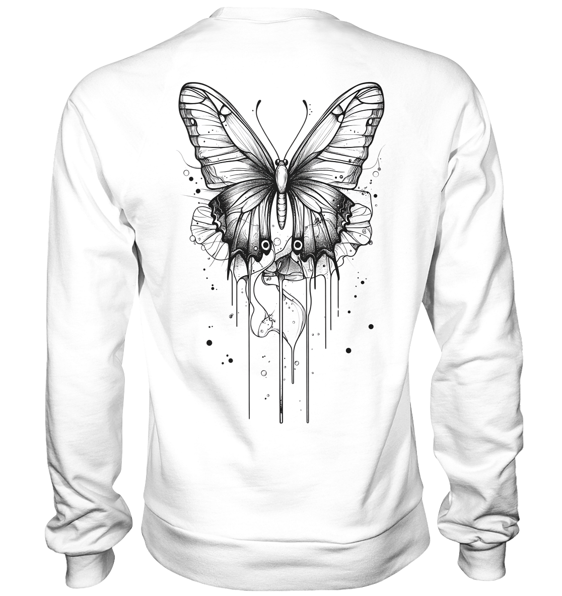 Schmetterlings träume (nur Rückseiten Druck) - Basic Sweatshirt