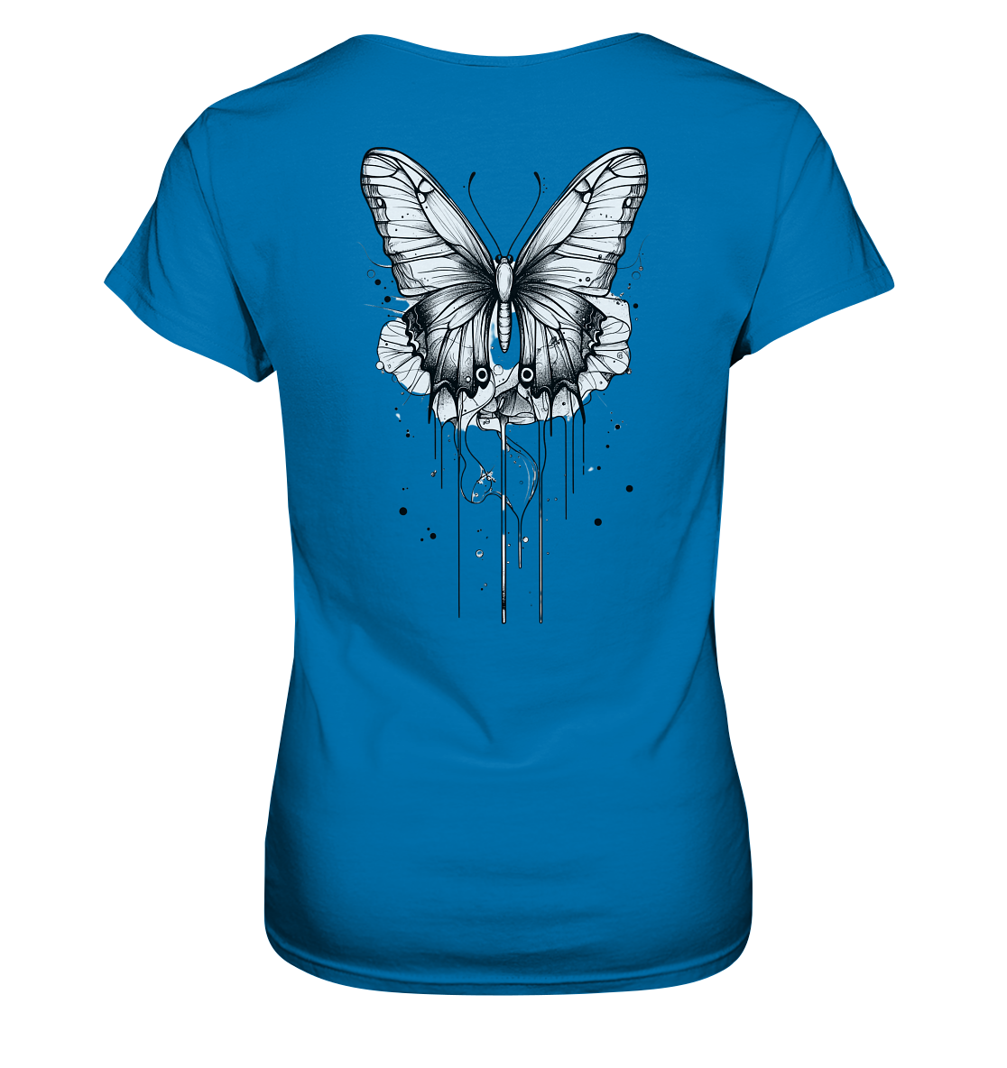 Schmetterlings träume (nur Rückseiten Druck) - Ladies Premium Shirt