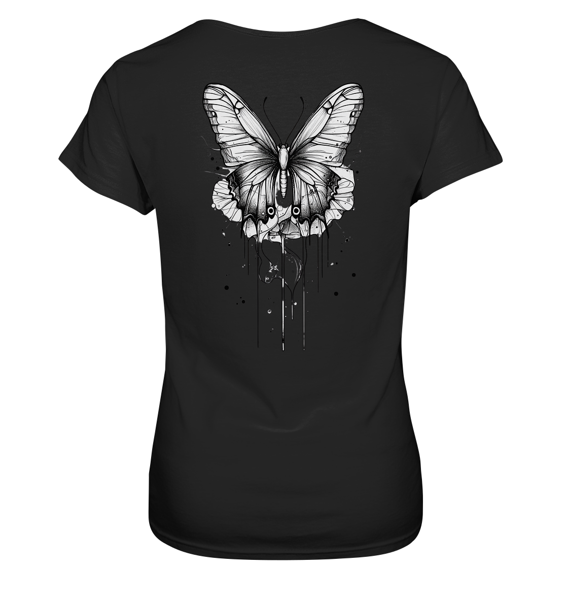 Schmetterlings träume (nur Rückseiten Druck) - Ladies Premium Shirt