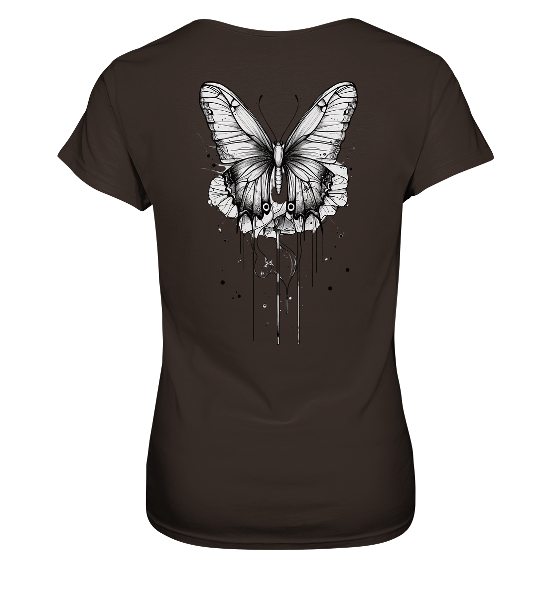 Schmetterlings träume (nur Rückseiten Druck) - Ladies Premium Shirt