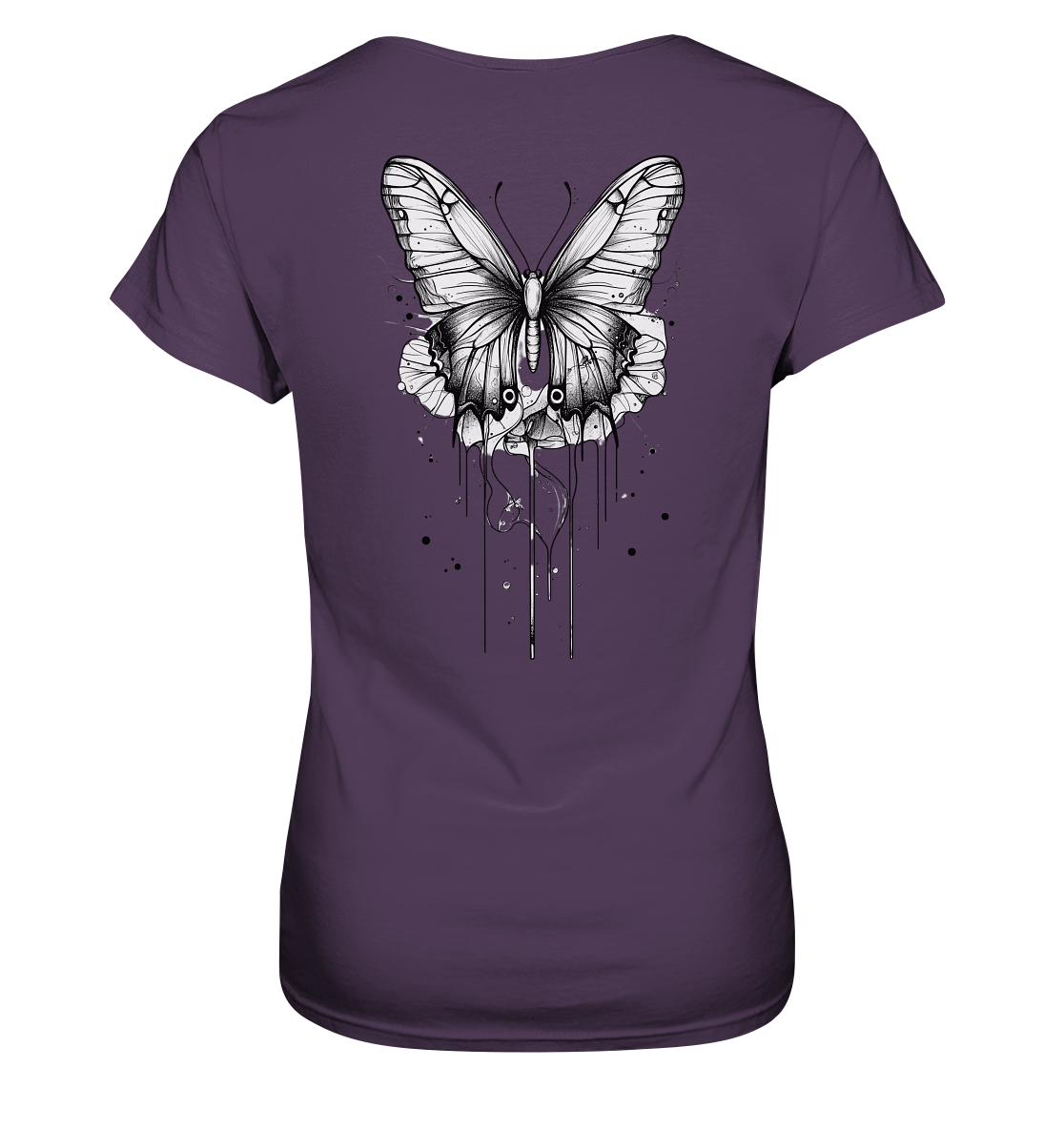Schmetterlings träume (nur Rückseiten Druck) - Ladies Premium Shirt