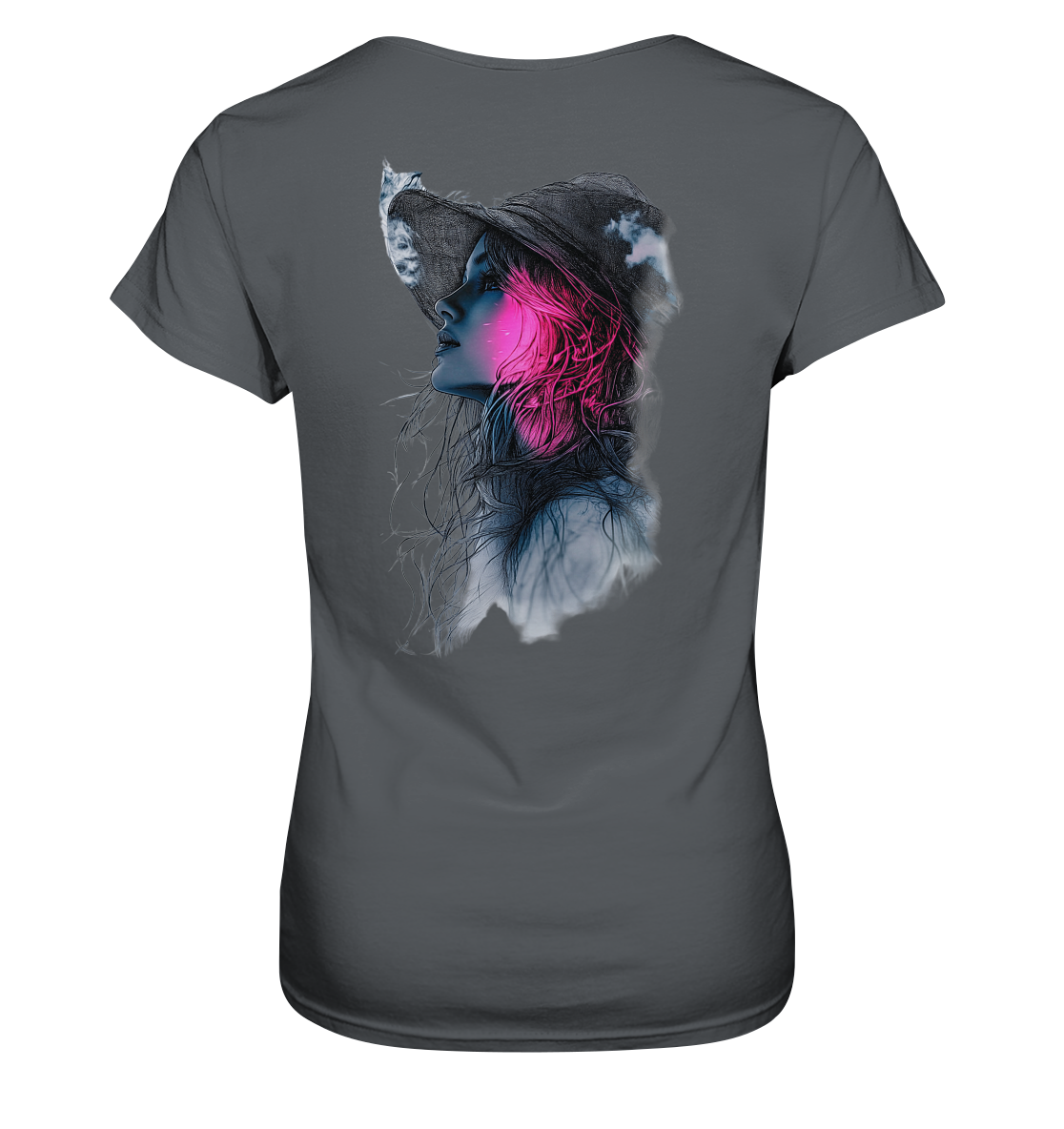 Frau (Rückseiten Druck) - Ladies Premium Shirt