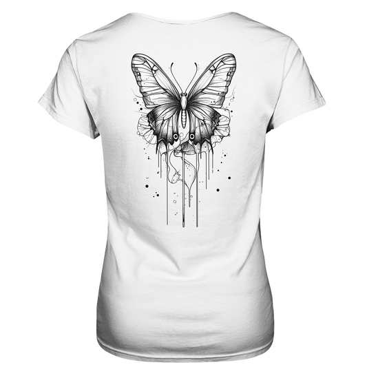 Schmetterlings träume (nur Rückseiten Druck) - Ladies Premium Shirt