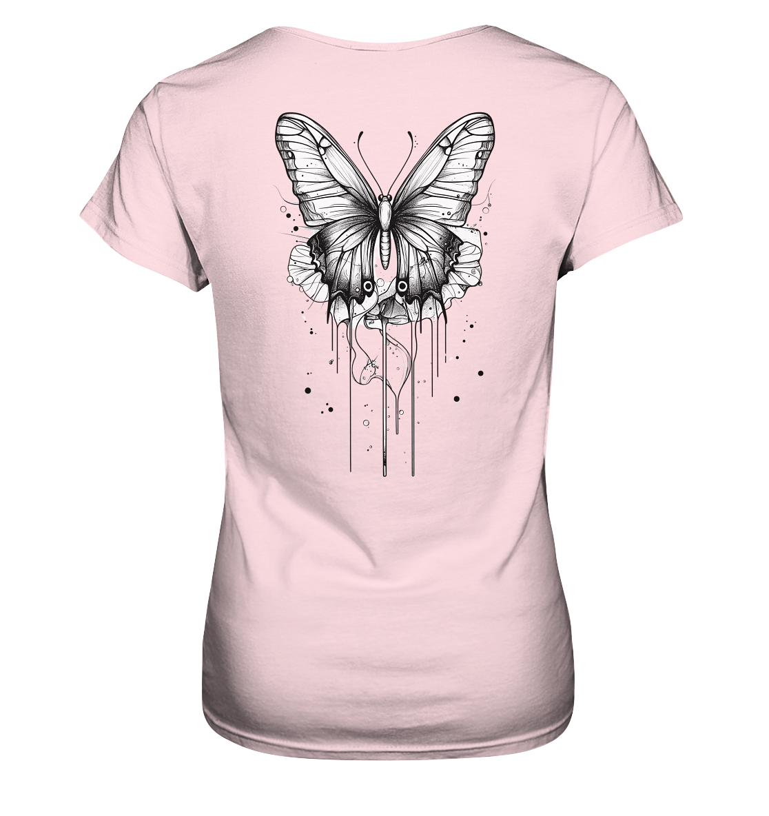 Schmetterlings träume (nur Rückseiten Druck) - Ladies Premium Shirt