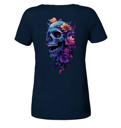 Totenkopfs Blüte  - Ladies V-Neck Shirt