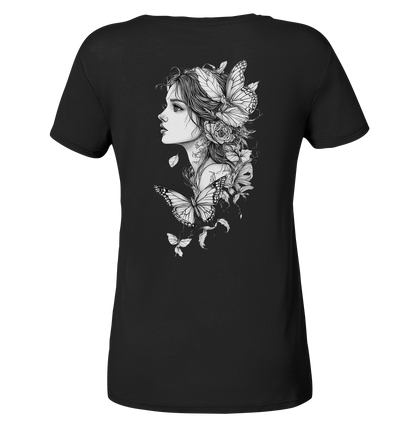 Schmetterlings träume  - Ladies V-Neck Shirt