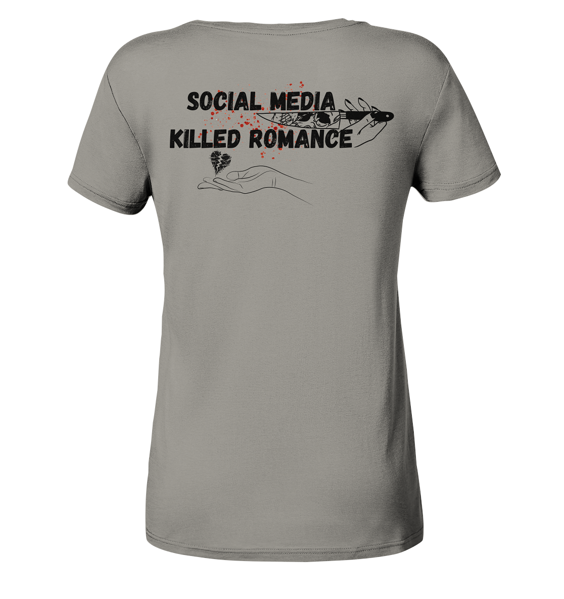 Social Media Killed Romance - Ladies V-Neck Shirt