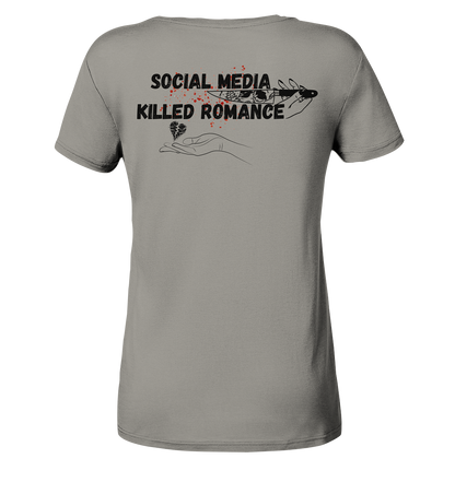 Social Media Killed Romance - Ladies V-Neck Shirt