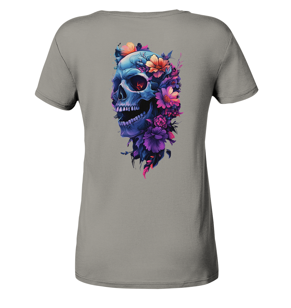 Totenkopfs Blüte  - Ladies V-Neck Shirt