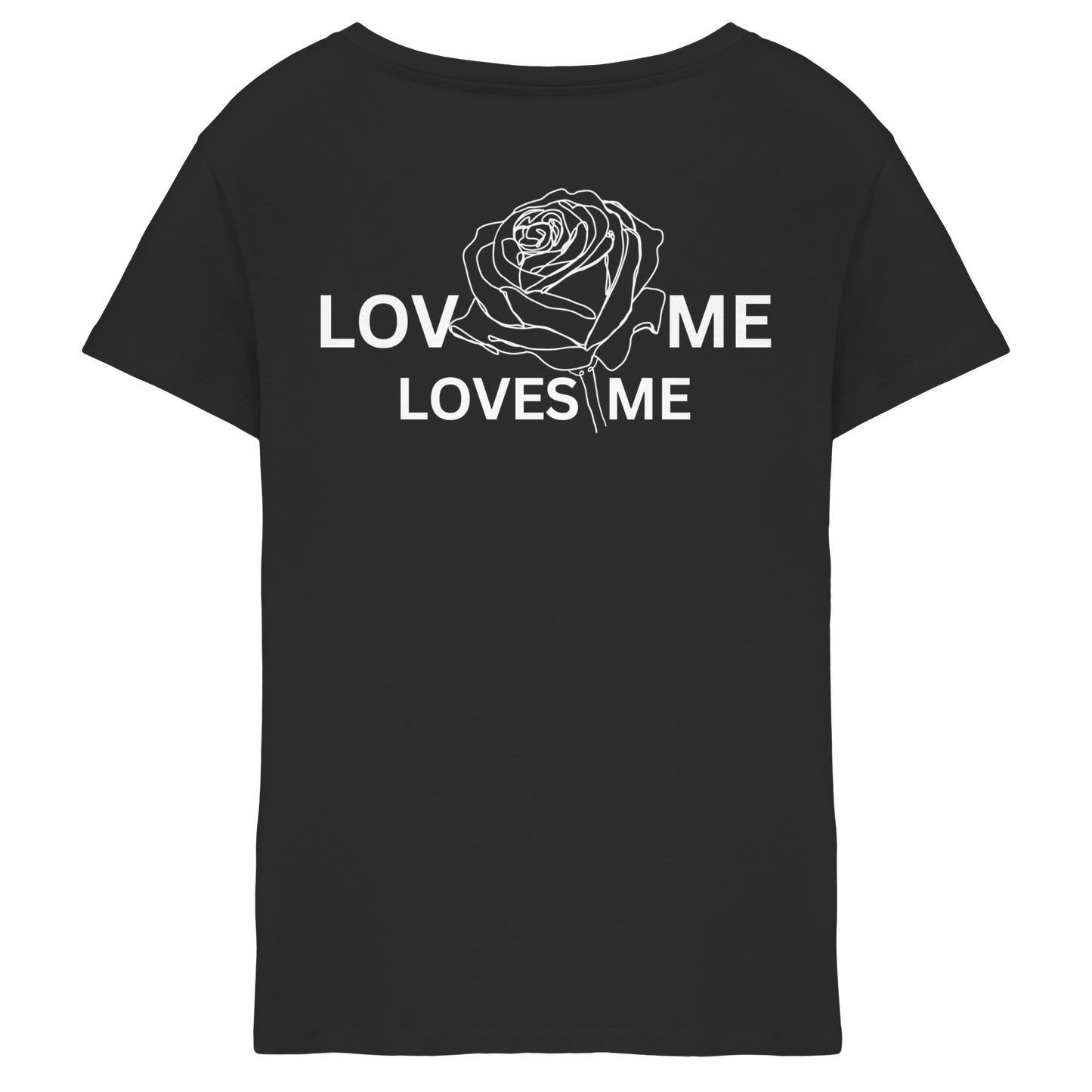 LOVES ME (Schwarz) - Ladies V-Neck Shirt