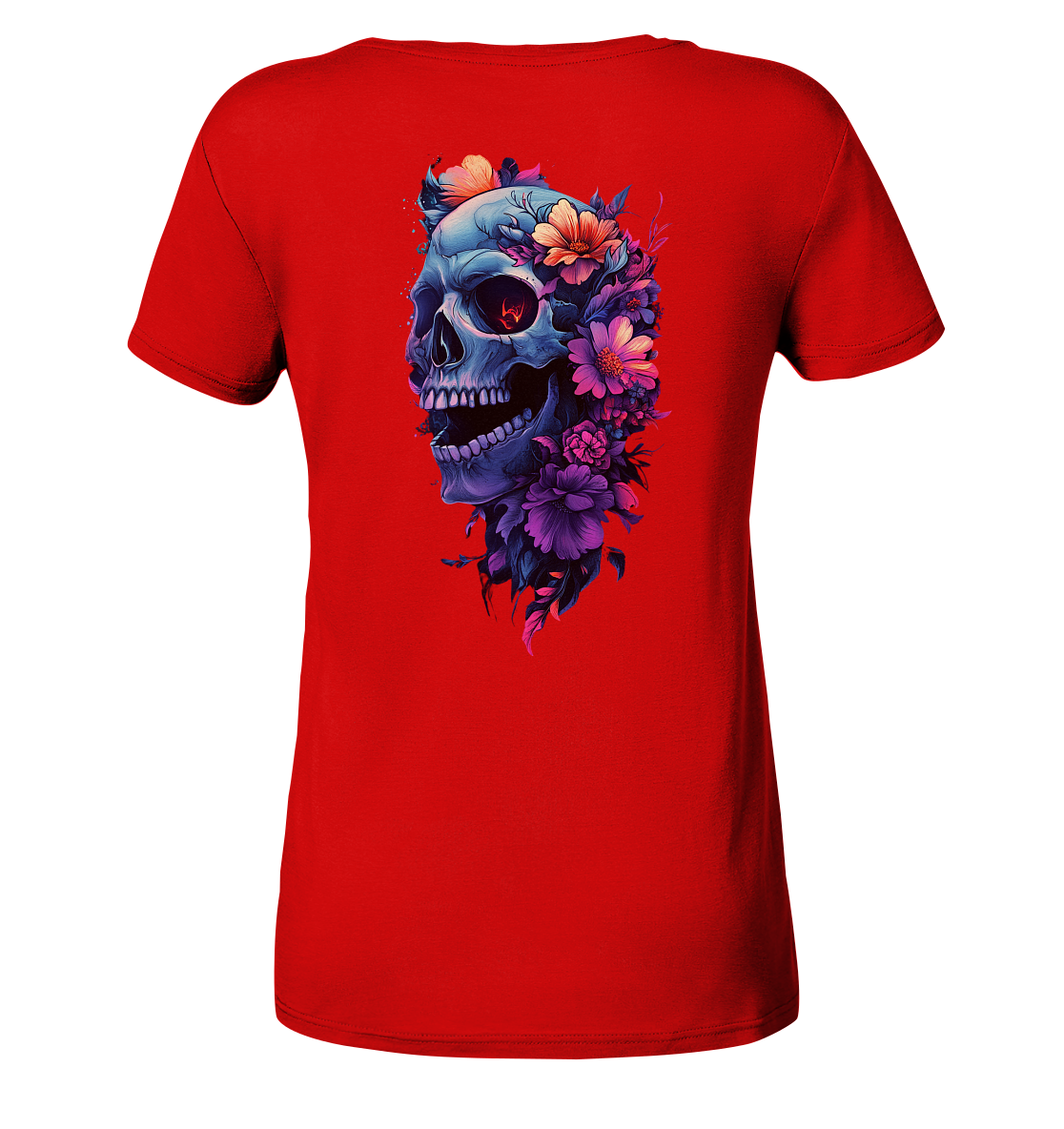 Totenkopfs Blüte  - Ladies V-Neck Shirt