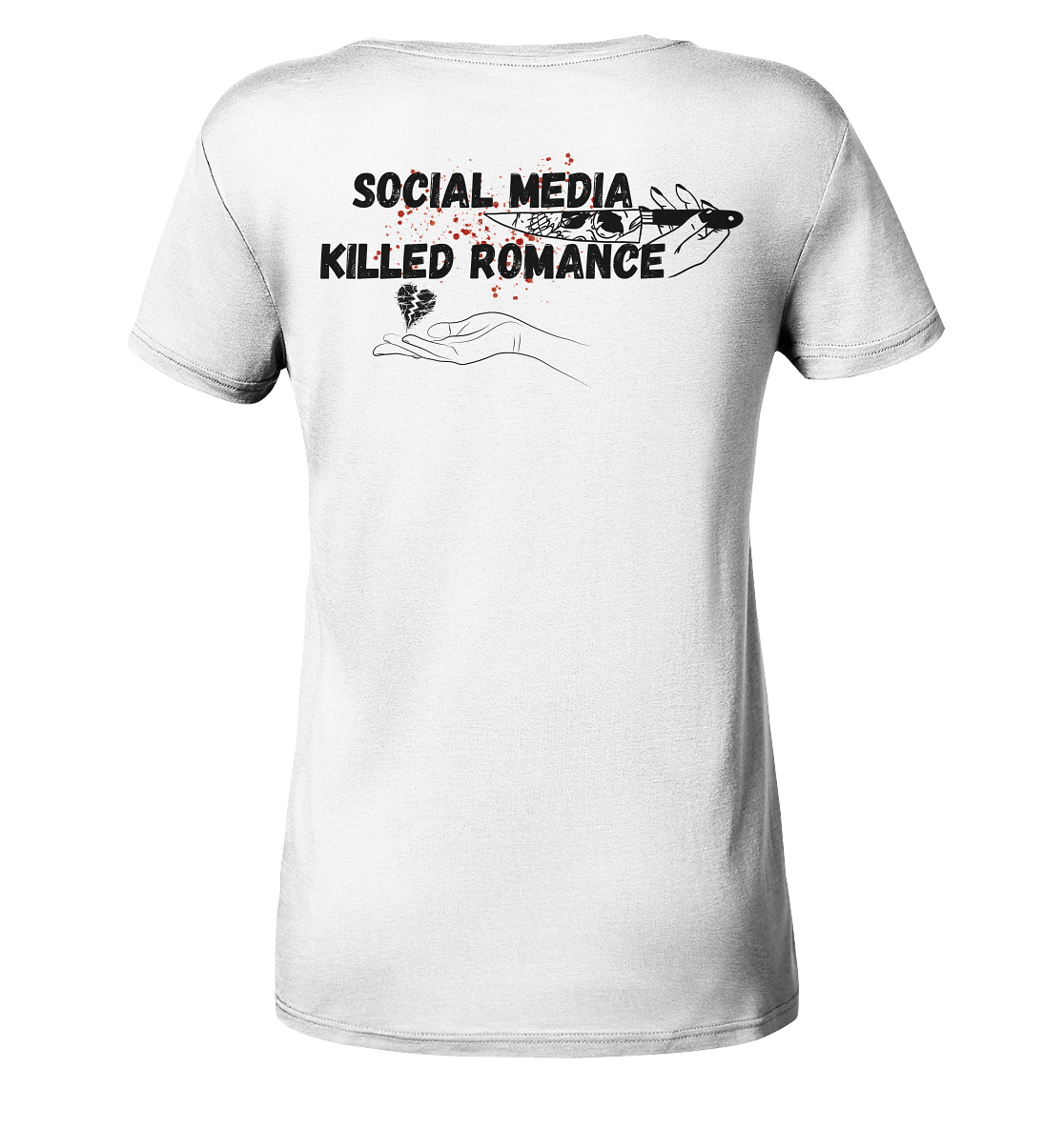 Social Media Killed Romance - Ladies V-Neck Shirt