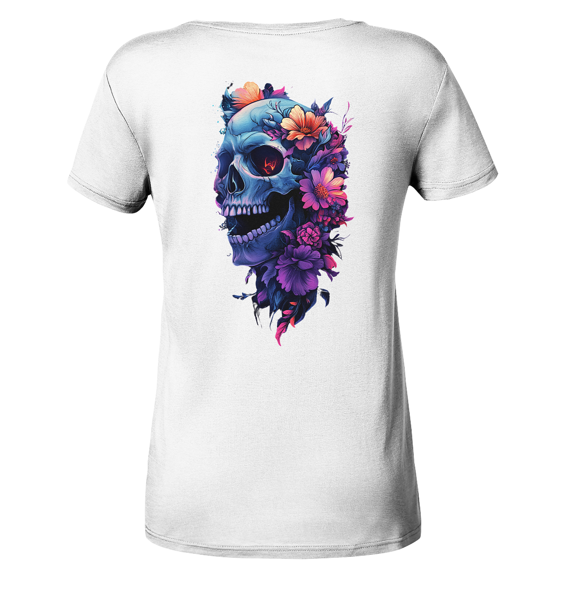 Totenkopfs Blüte  - Ladies V-Neck Shirt