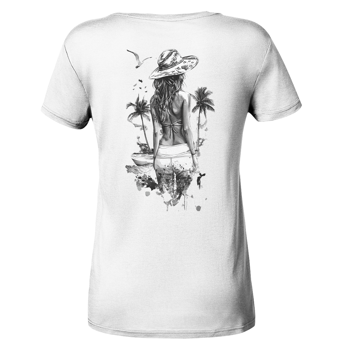 Sommer Vibes - Ladies V-Neck Shirt