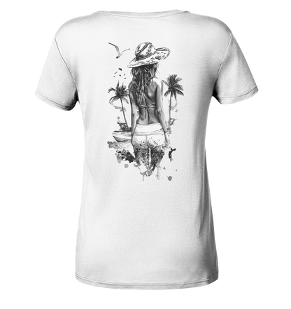 Sommer Vibes - Ladies V-Neck Shirt
