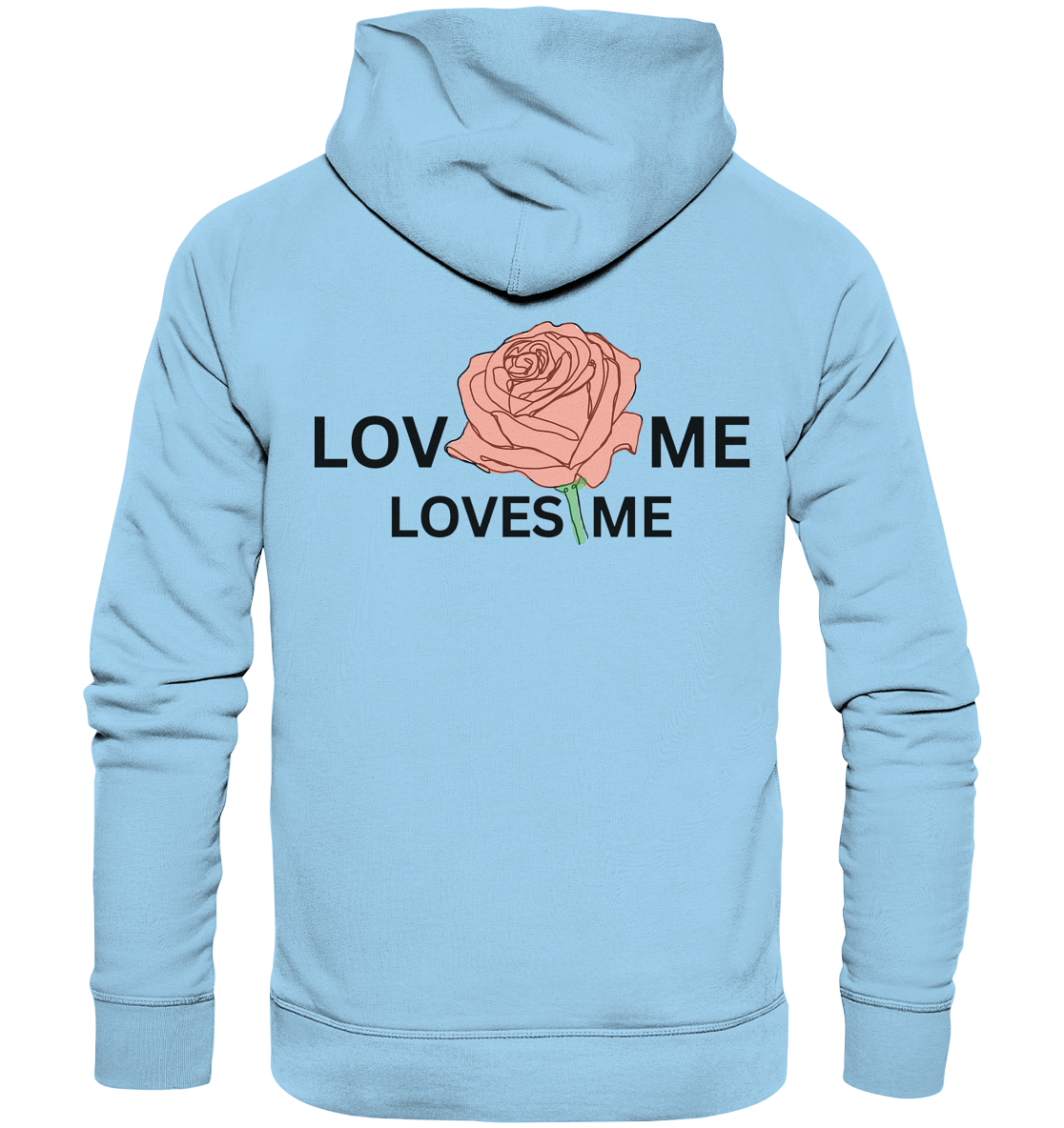 LOVES ME (Rote Rose) - Organic Basic Hoodie