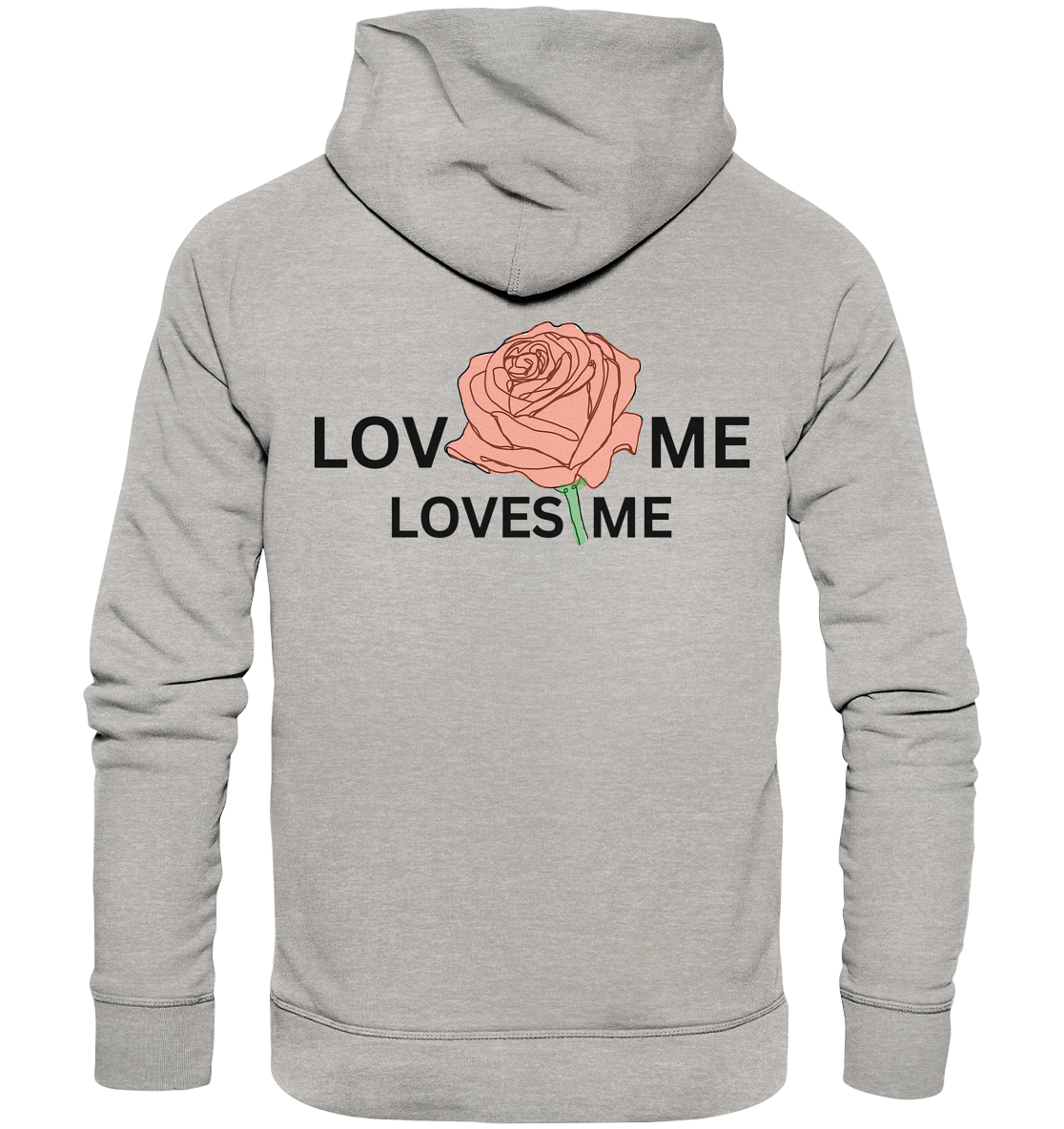 LOVES ME (Rote Rose) - Organic Basic Hoodie