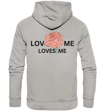 LOVES ME (Rote Rose) - Organic Basic Hoodie