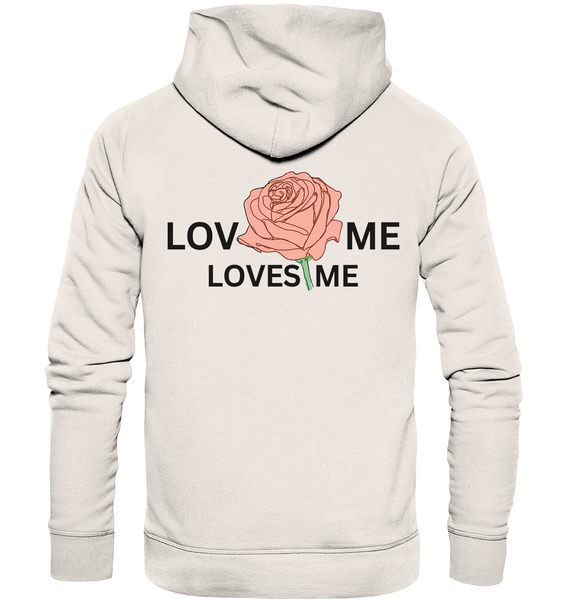 LOVES ME (Rote Rose) - Organic Basic Hoodie