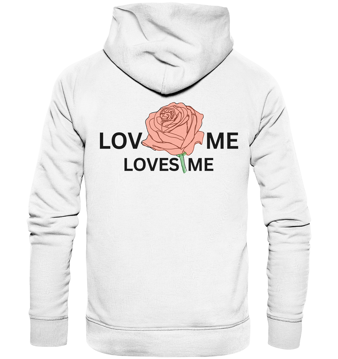 LOVES ME (Rote Rose) - Organic Basic Hoodie