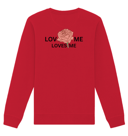 LOVES ME (Rote Rose) - Organic Basic Unisex Sweatshirt