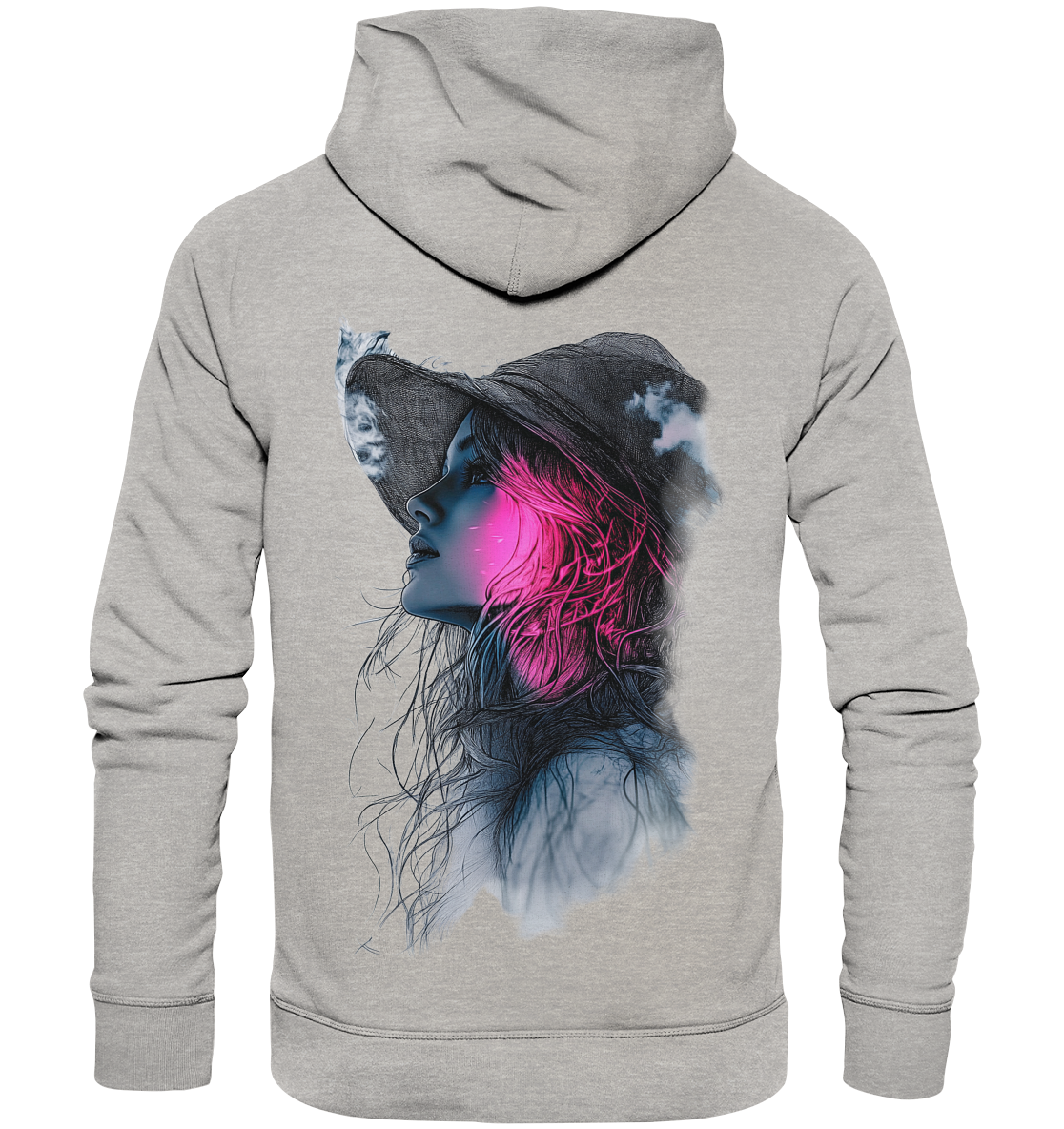 Frau (Rückseiten Druck) - Organic Fashion Hoodie